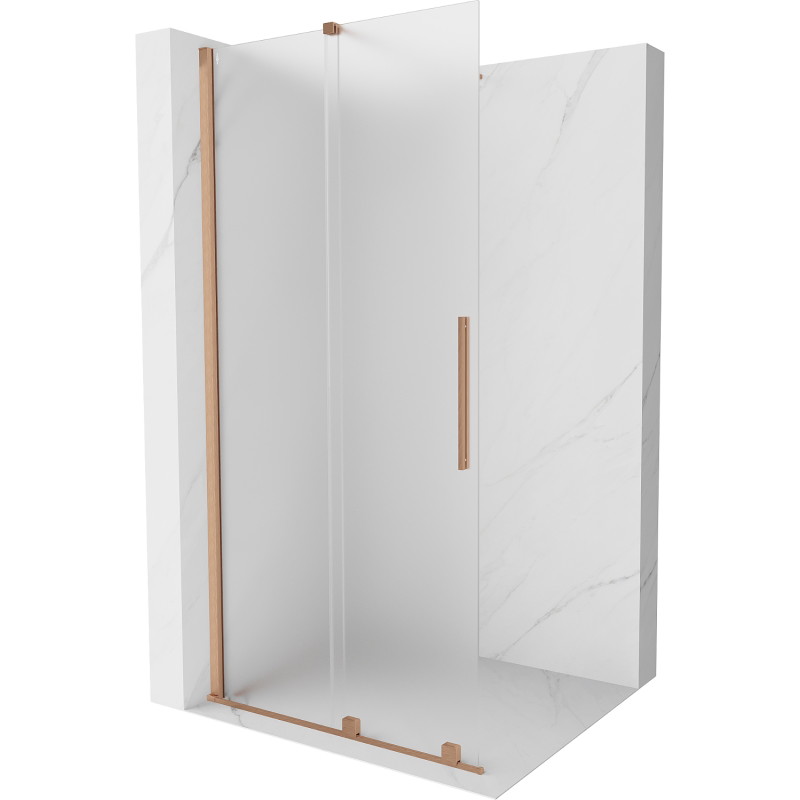 Mexen Velar Perete de duș glisant Walk-in 110 x 200 cm, îngheț 8 mm, cupru periat - 871-110-000-33-65
