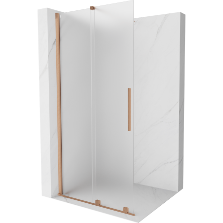 Mexen Velar Walk-in toló zuhanyfal 110 x 200 cm, matt üveg 8 mm, csiszolt réz - 871-110-000-33-65