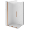 Mexen Velar Walk-in toló zuhanyfal 110 x 200 cm, matt üveg 8 mm, csiszolt réz - 871-110-000-33-65