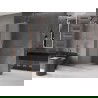 Mexen Velar mosdóközfal, tolóajtós Walk-in 75 x 200 cm, matt üveg 8 mm, csiszolt réz - 871-075-000-33-65