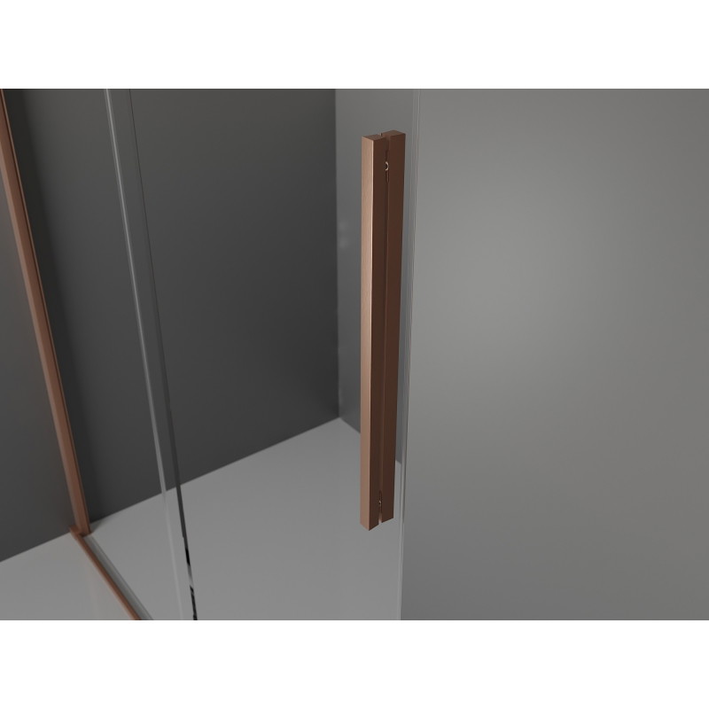 Mexen Velar Walk-in toló zuhanyfal 110 x 200 cm, matt üveg 8 mm, csiszolt réz - 871-110-000-33-65