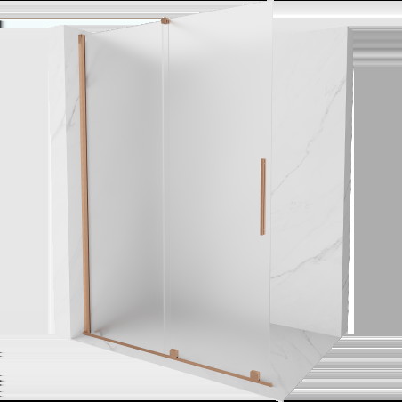 Mexen Velar duș walk-in extensibil 150 x 200 cm, sticlă sablată 8 mm, bronz periat - 871-150-000-33-65