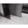 Mexen Velar összecsukható zuhanyfal Walk-in 130 x 200 cm, grafit 8 mm, kefeeltetett réz - 871-130-000-43-65