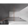 Mexen Velar összecsukható zuhanyfal Walk-in 130 x 200 cm, grafit 8 mm, kefeeltetett réz - 871-130-000-43-65