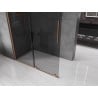 Mexen Velar perete de duș glisant Walk-in 150 x 200 cm, grafit 8 mm, cupru periat - 871-150-000-43-65