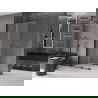 Mexen Velar toló zuhanyfal Walk-in 75 x 200 cm, frottír üveg 8 mm, fekete - 871-075-000-33-70