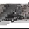 Mexen Velar toló zuhanyfal Walk-in 75 x 200 cm, frottír üveg 8 mm, fekete - 871-075-000-33-70