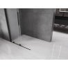 Mexen Velar 100 x 200 cm-es mozgó Walk-in zuhanyfal, 8 mm-es matt üveg, fekete - 871-100-000-33-70