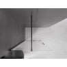 Mexen Velar 100 x 200 cm-es mozgó Walk-in zuhanyfal, 8 mm-es matt üveg, fekete - 871-100-000-33-70