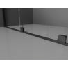 Mexen Velar 100 x 200 cm-es mozgó Walk-in zuhanyfal, 8 mm-es matt üveg, fekete - 871-100-000-33-70