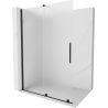 Mexen Velar toló zuhanyfal Walk-in 130 x 200 cm, fagyott 8 mm, fekete - 871-130-000-33-70
