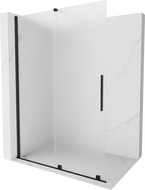 Mexen Velar perete de duș extensibil Walk-in 130 x 200 cm, mat 8 mm, negru - 871-130-000-33-70