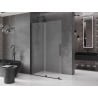 Mexen Velar zuhanyfal, kihúzható Walk-in 140 x 200 cm, frosted 8 mm, fekete - 871-140-000-33-70