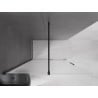 Mexen Velar mozgatható Walk-in zuhanyfal 160 x 200 cm, homályos 8 mm, fekete - 871-160-000-33-70