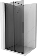 Mexen Velar perete duș extensibil Walk-in 110 x 200 cm, grafit 8 mm, negru - 871-110-000-43-70