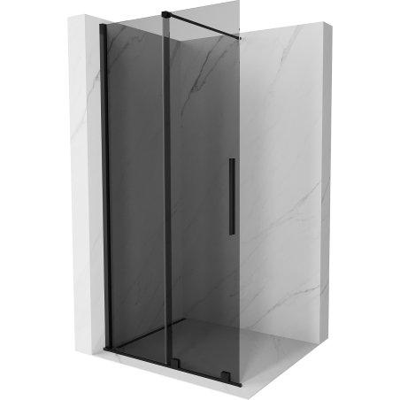 Mexen Velar Walk-in zuhanyfal 90 x 200 cm, grafit 8 mm, fekete - 871-090-000-43-70