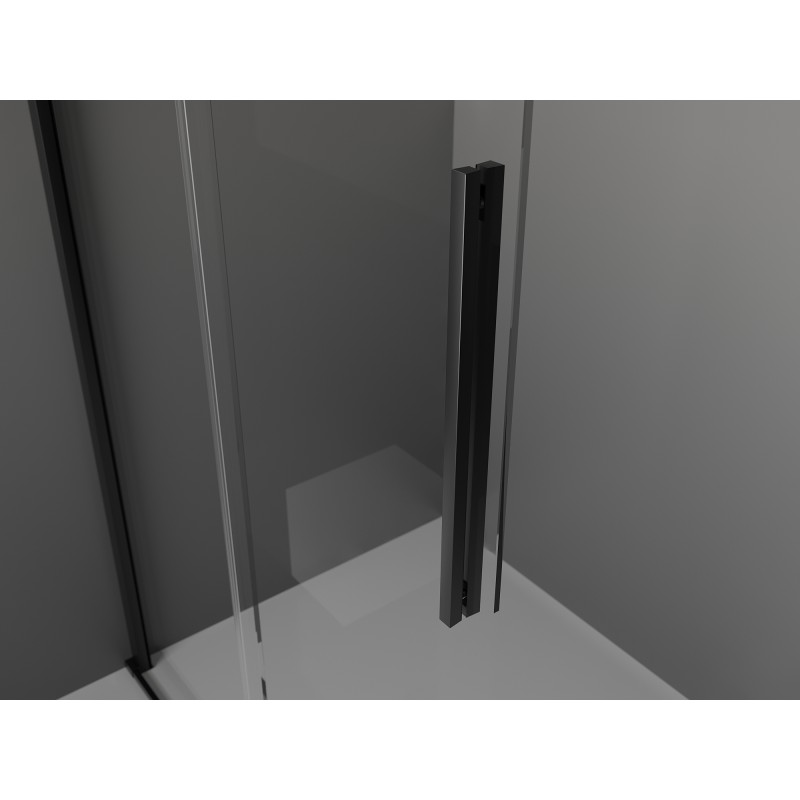 Mexen Velar perete de duș culisant Walk-in 100 x 200 cm, grafit 8 mm, negru - 871-100-000-43-70