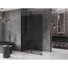 Mexen Velar perete de duș culisant Walk-in 140 x 200 cm, grafit 8 mm, negru - 871-140-000-43-70