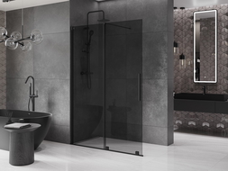 Mexen Velar panou de duș extensibil Walk-in 150 x 200 cm, grafit 8 mm, negru - 871-150-000-43-70