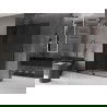 Mexen Velar mozgatható walk-in zuhanyfal 160 x 200 cm, grafit 8 mm, fekete - 871-160-000-43-70