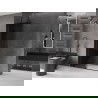 Mexen Velar mozgatható walk-in zuhanyfal 160 x 200 cm, grafit 8 mm, fekete - 871-160-000-43-70