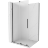 Mexen Velar Walk-in eltolható zuhanyfal 90 x 200 cm, homályos, 8 mm, kefélt pisztolyszürke - 871-090-000-33-66