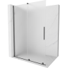 Mexen Velar toló zuhanyfal Walk-in 140 x 200 cm, homokfújt 8 mm, fém szürke csiszolt - 871-140-000-33-66