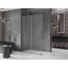 Mexen Velar toló zuhanyfal Walk-in 140 x 200 cm, homokfújt 8 mm, fém szürke csiszolt - 871-140-000-33-66