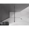 Mexen Velar toló zuhanyfal Walk-in 140 x 200 cm, homokfújt 8 mm, fém szürke csiszolt - 871-140-000-33-66