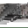 Mexen Velar nyitható zuhanyfal 75 x 200 cm, homokfújt üveg 8 mm, gun metal - 871-075-000-33-95