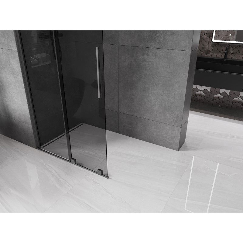 Mexen Velar perete de duș culisabil Walk-in 70 x 200 cm, grafit 8 mm, gun metal - 871-070-000-43-95