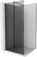 Mexen Velar perete de duș retractabil Walk-in 120 x 200 cm, grafit 8 mm, gun metal - 871-120-000-43-95