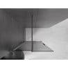 Mexen Velar tolóajtós zuhanyfal Walk-in 120 x 200 cm, grafit 8 mm, gun metal - 871-120-000-43-95