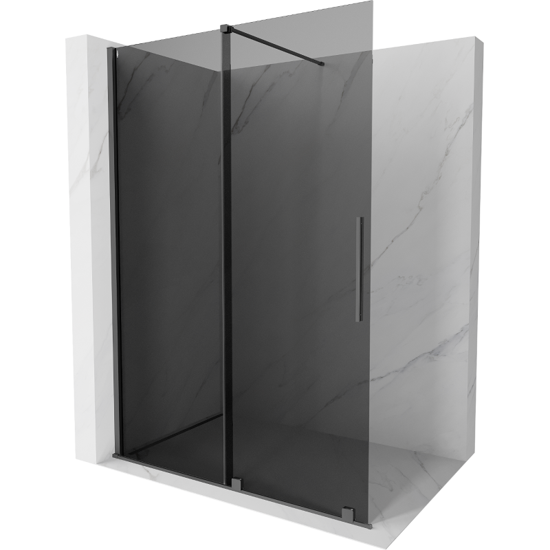 Mexen Velar toló joghurtfal 150 x 200 cm, grafit 8 mm, gun metal - 871-150-000-43-95