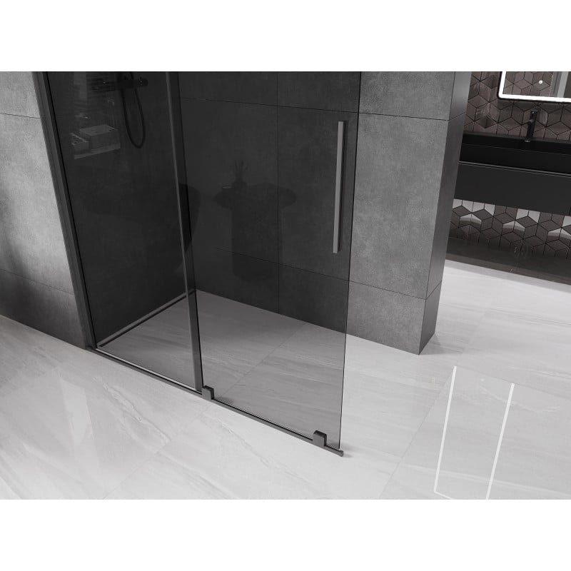 Mexen Velar Pereți pentru duș extensibili Walk-in 150 x 200 cm, grafit 8 mm, gun metal - 871-150-000-43-95