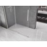 Mexen Velar modulos zuhanyfal, összecsukható Walk-in 140 x 200 cm, matt üveg 8 mm, kefélt nikkel - 871-140-000-33-97