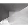 Mexen Velar modulos zuhanyfal, összecsukható Walk-in 140 x 200 cm, matt üveg 8 mm, kefélt nikkel - 871-140-000-33-97