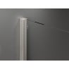 Mexen Velar modulos zuhanyfal, összecsukható Walk-in 140 x 200 cm, matt üveg 8 mm, kefélt nikkel - 871-140-000-33-97