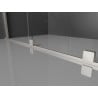 Mexen Velar modulos zuhanyfal, összecsukható Walk-in 140 x 200 cm, matt üveg 8 mm, kefélt nikkel - 871-140-000-33-97