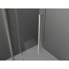 Mexen Velar modulos zuhanyfal, összecsukható Walk-in 140 x 200 cm, matt üveg 8 mm, kefélt nikkel - 871-140-000-33-97