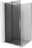 Mexen Velar toló zuhanyfal Walk-in 90 x 200 cm, grafit 8 mm, fésült nikkel - 871-090-000-43-97