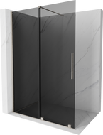 Mexen Velar perete de duș glisant Walk-in 140 x 200 cm, grafit 8 mm, nichel periat - 871-140-000-43-97