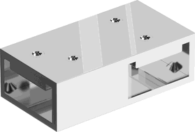 Mexen conector T pentru suporturi de perete, crom - 800-09-01