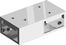 Mexen Uni-T Conector T pentru suporturi de perete, crom - 800-09-01