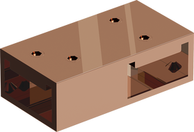 Mexen piesă T pentru suporturi de perete, aur roz - 800-09-60