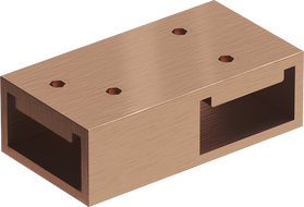 Mexen T csatlakozó fali tartókhoz, kefélt réz - 800-09-65