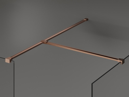 Mexen T csatlakozó fali tartókhoz, kefélt réz - 800-09-65