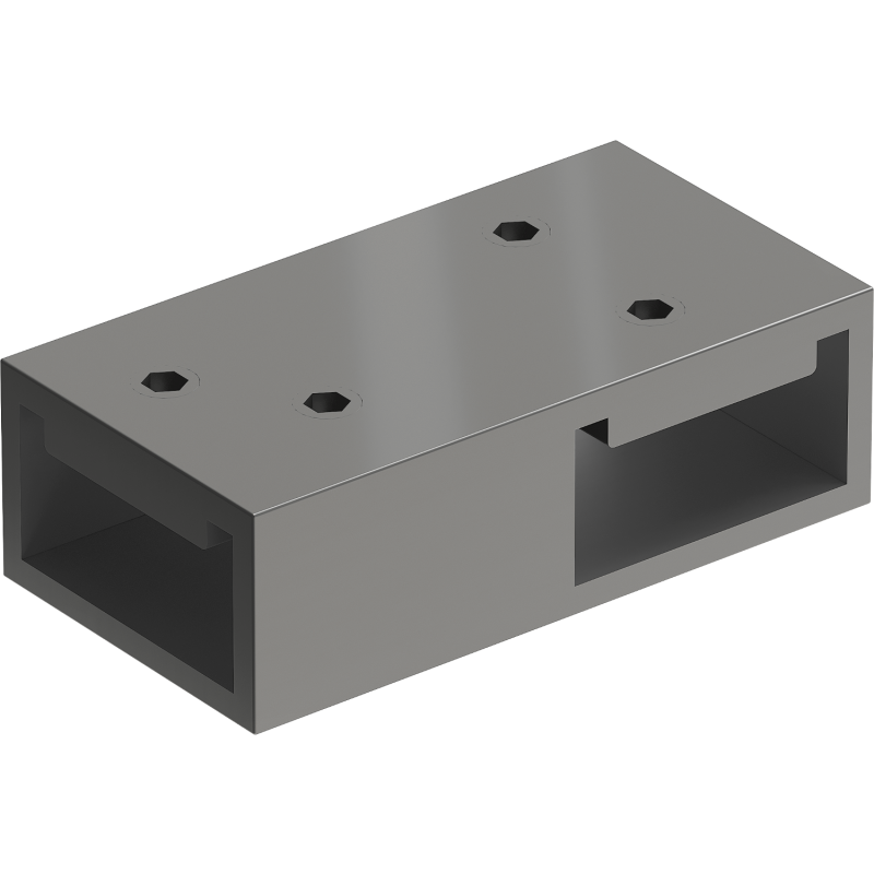 Mexen conector T pentru suporturi de perete, gun metal - 800-09-95