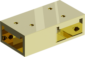 Mexen conector T pentru suporturi de perete, auriu - 800-09-50