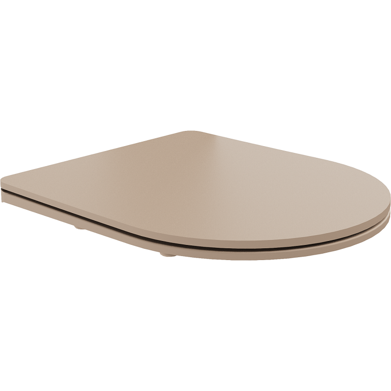 Mexen capac de WC care coboară încet, slim, duroplast, cappuccino mat - 39740064